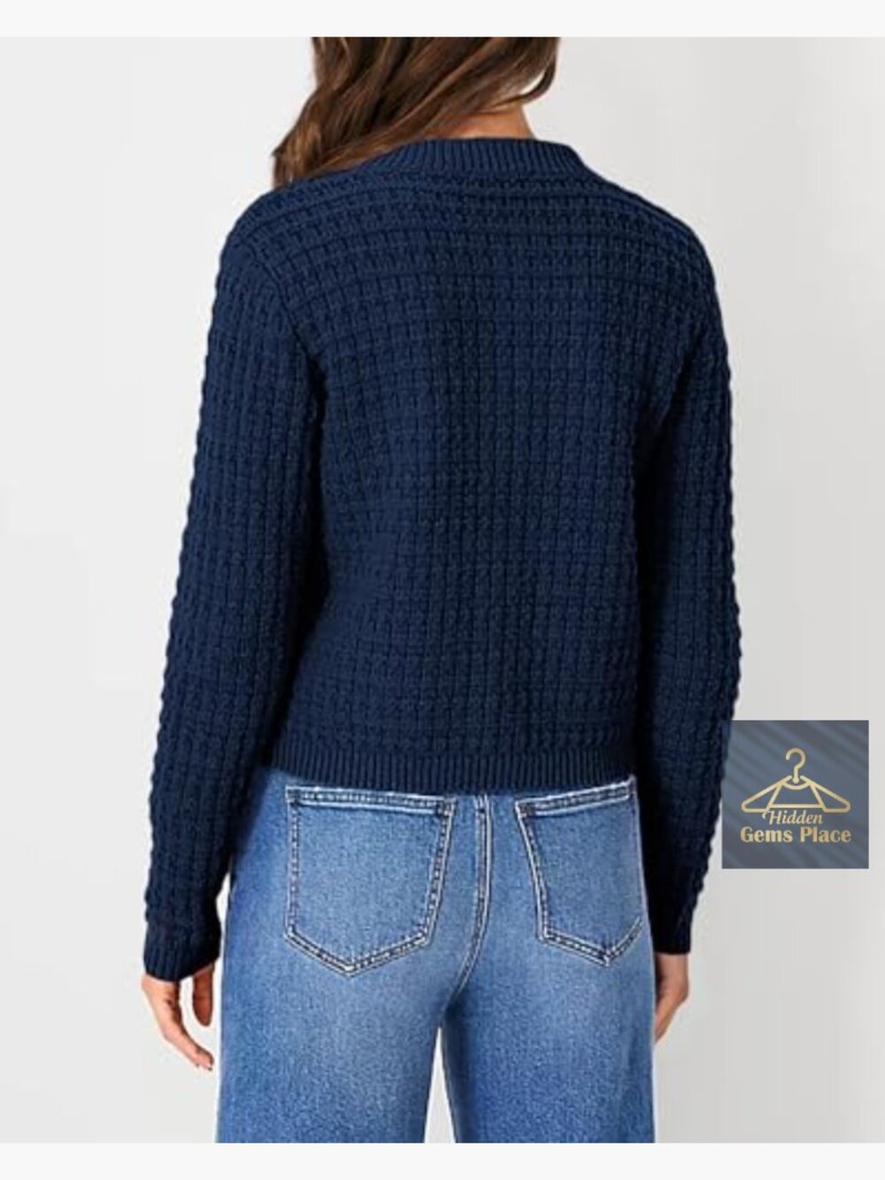 Open Front Cardigan Sweater Long Sleeve Button Down Knit Jacket - Picture 2 of 7